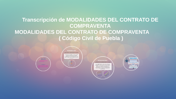 Transcripción De Modalidades Del Contrato De Compraventa By Nayeli Juarez Campos 3547