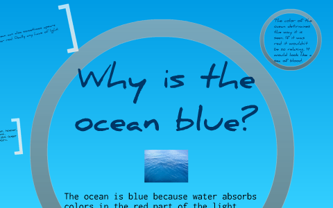 Why does the ocean absorb color in the red part of the spectrum of