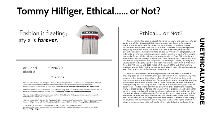 Tommy Hilfiger Ethical by Ari Johri on Prezi Next