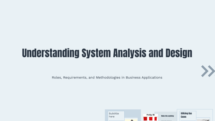 Understanding System Analysis and Design by MD AYAT ALI on Prezi