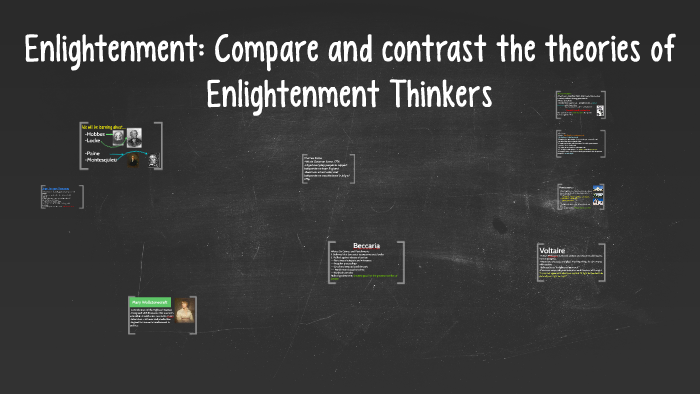 Enlightenment Thinkers Comparison Chart