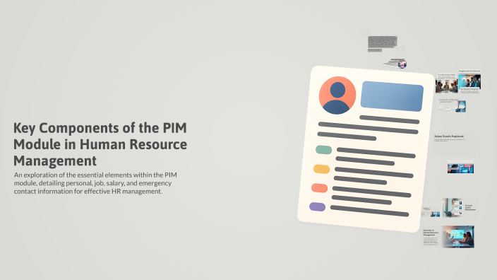 Key Components of the PIM1 Module in Human Resource Management by MATIN ...