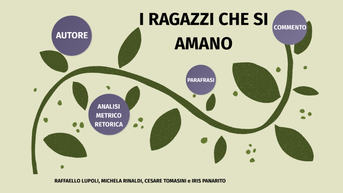 I RAGAZZI CHE SI AMANO by Raffaello Lupoli on Prezi