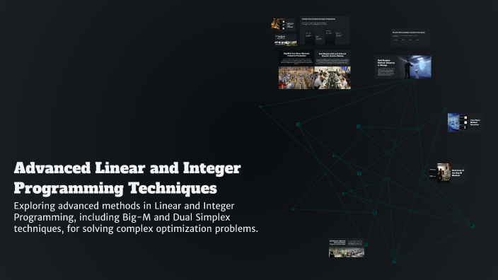 Advanced Linear and Integer Programming Techniques by Michael Castro on ...