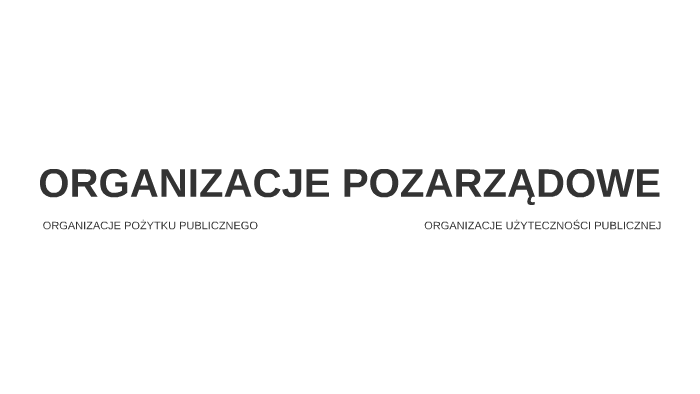 ORGANIZACJE POZARZADOWE By Paweł Ostrowski On Prezi