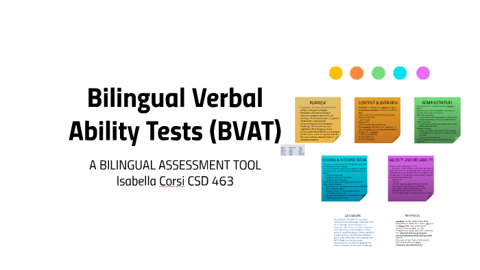 Bilingual Verbal Ability Test (BVAT) by Isabella Corsi on Prezi