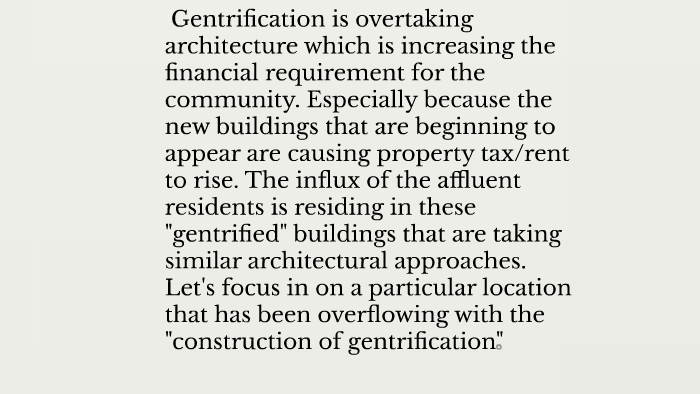 gentrification architecture dissertation