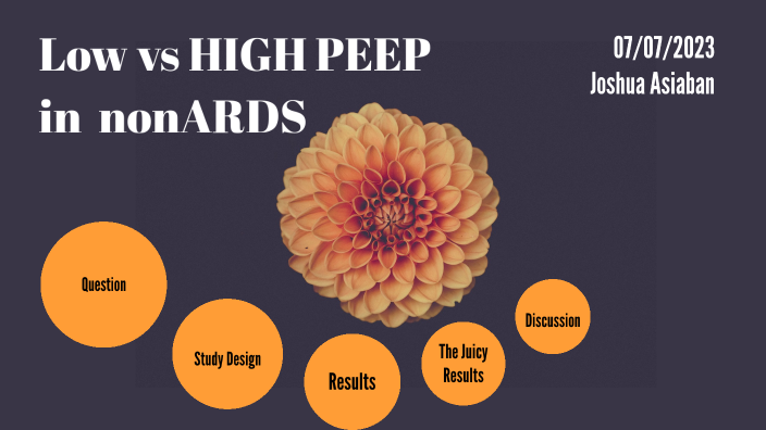 Low vs High PEEP in ARDS vs non-ARDS by Joshua Asiaban on Prezi