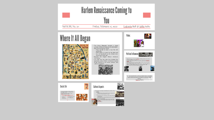 Harlem Renaissance by Latravia Bell on Prezi