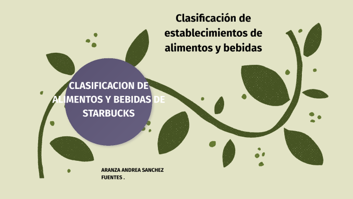 CLSIFICACION DE ESTABLECIMIENTOS DE ALIMENTOS Y BEBIDAS By ARANZA ...