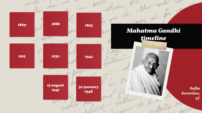 Gandhi timeline by Sofia severino on Prezi