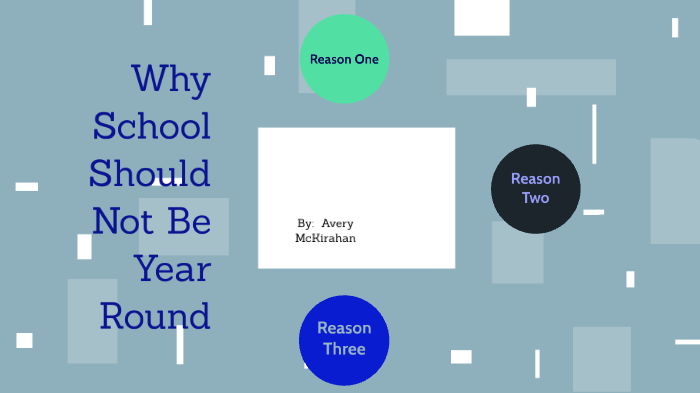 essay on why school should not be year round