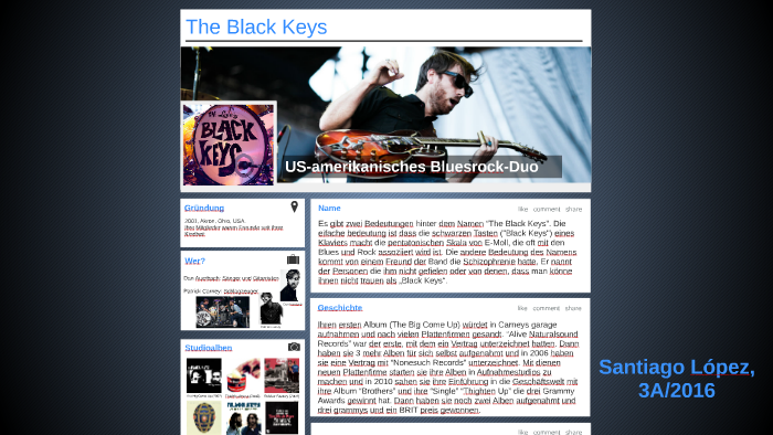 The Black Keys By Santiago Lopez On Prezi Next