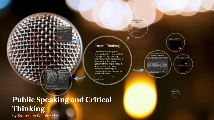 role of critical thinking in public speaking