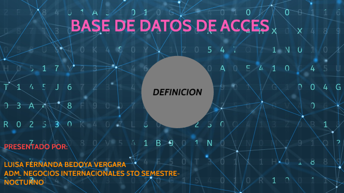 BASE DE DATOS ACCES by Luisa Bedoya on Prezi