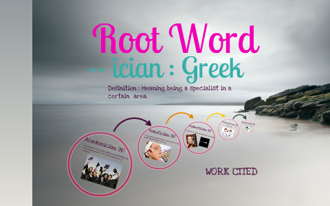 root word in presentation