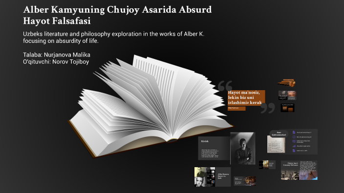 Alber Kamyuning Chujoy Asarida Absurd Hayot Falsafasi by muqaddas ...