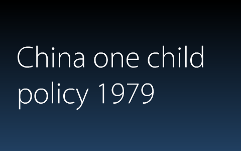 why did china introduce the one child policy in 1979