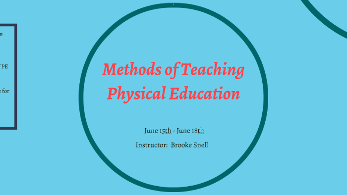 meaning of teaching methods in physical education