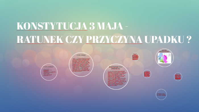 KONSTYTUCJA 3 MAJA - RATUNEK CZY PRZYCZYNA UPADKU by Berenika Chuderska