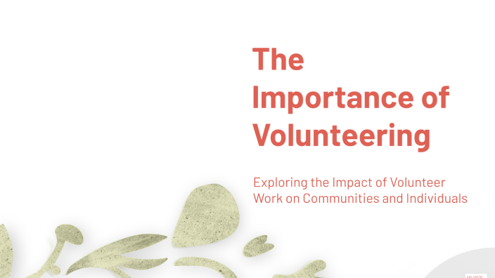 The Importance of Volunteering by Samar Alfar on Prezi