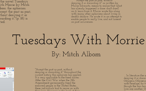 Aphorism Tuesdays With Morrie