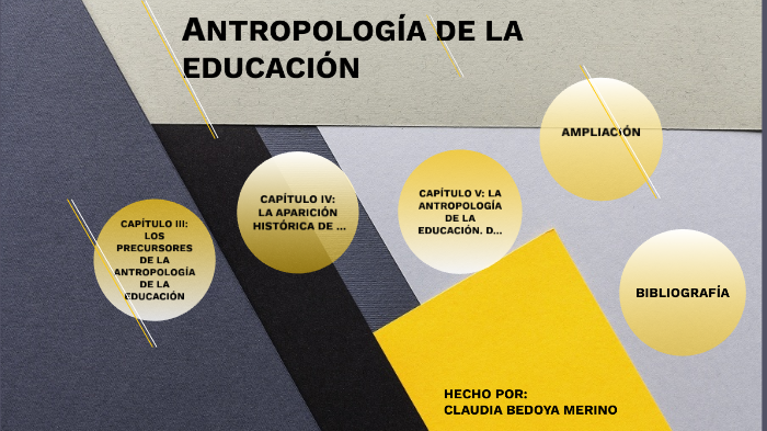 ANTROPOLOGÍA DE LA EDUCACIÓN by Claudia Bedoya Merino on Prezi
