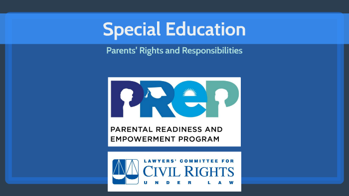 Part 1 Special Education: Parents' Rights And Responsibilities By PREP ...