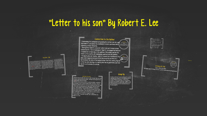 robert e lees letter to his son