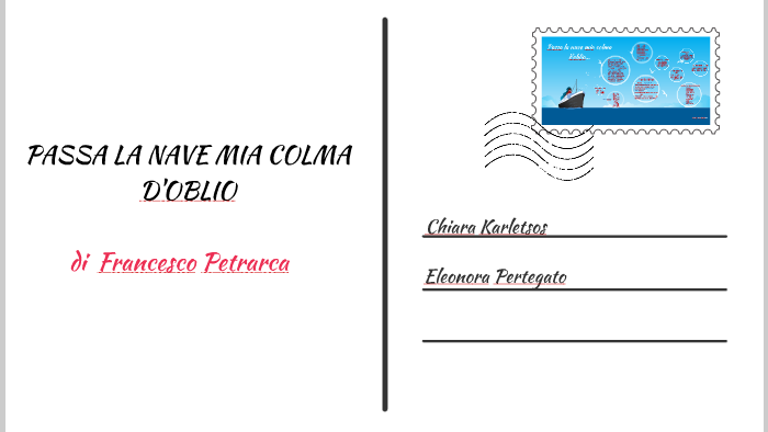 Passa La Nave Mia Colma D'oblio Analisi