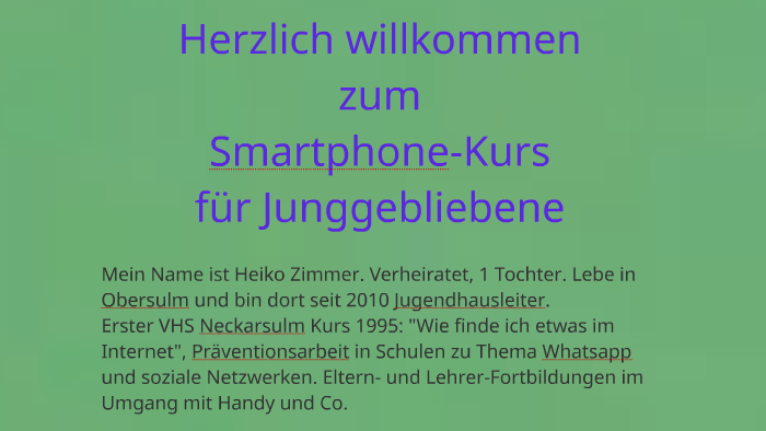 1 Einstiegs Prasentation Vhs Nsu By Heiko Zimmer