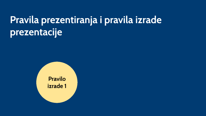 Pravila prezentiranja by Toni Lalić on Prezi