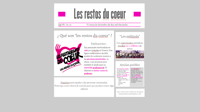 Exposé Sur Les Restos Du Cœur Pdf