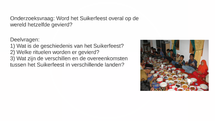 onderzoeksvraag: waarom wordt het Suikerfeest gevierd? by Florine