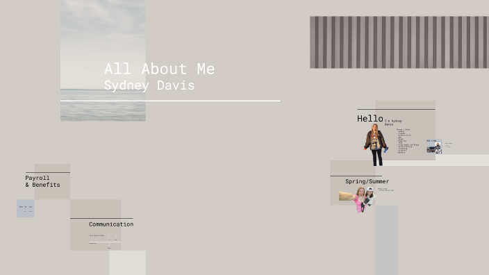 About Me Speech - COM 101 by SYDNEY DAVIS on Prezi
