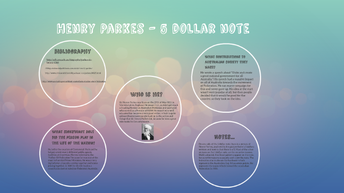 Henry Parkes - 5 dollar note by ella jordan on Prezi
