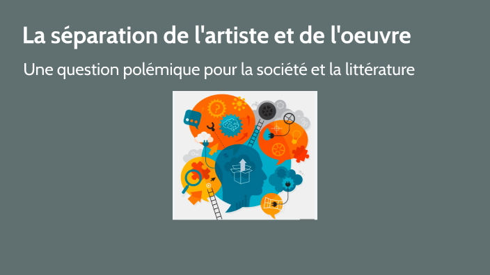 La Séparation De L'oeuvre Et De L'artiste By Alice Vandembroucq