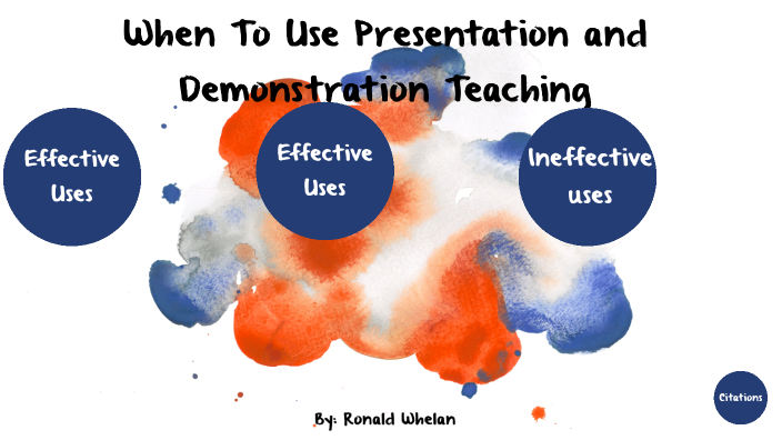 explain the presentation and demonstration