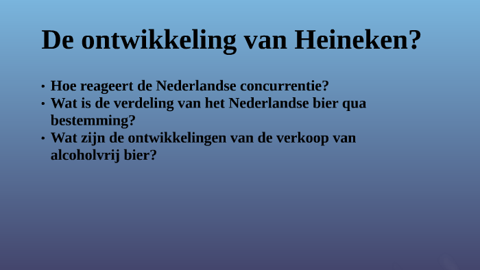 De Ontwikkeling van Heineken by Fabian Hassink on Prezi