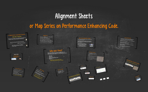 Alignment Sheets, or Map Series on Performance Enhancing Code. by David ...