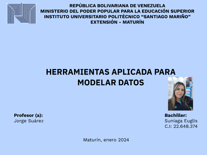 HERRAMIENTAS APLICADA PARA MODELAR DATOS by Euglis Suniaga on Prezi
