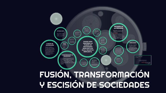 FUSIÓN, TRANSFORMACIÓN Y ESCISIÓN DE SOCIEDADES by Christian Jerónimo