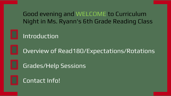 6th Grade Reading Curriculum Night 22-23 By Ryann Brown On Prezi