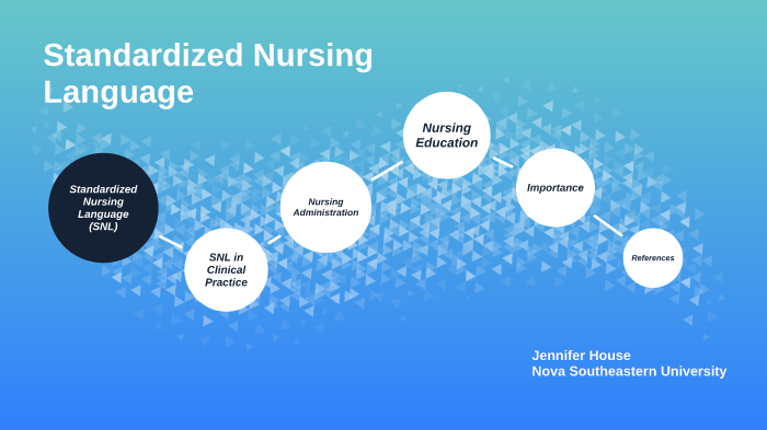 Standardized Nursing Language Jennifer House By Jennifer House