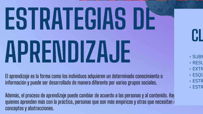 ESTRATEGIAS DE APRENDIZAJE by Mayra Vasquez Oloya on Prezi
