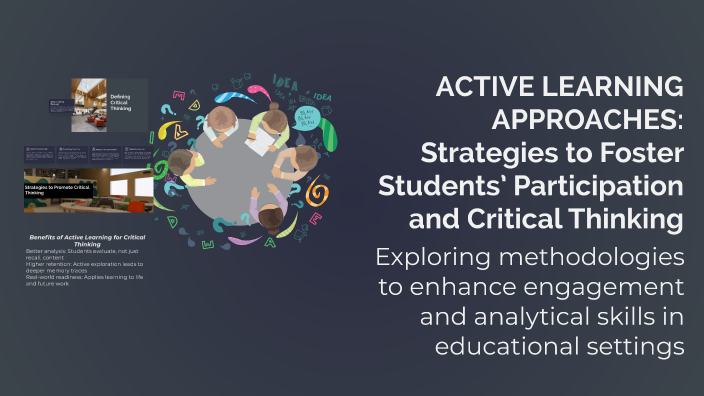 ACTIVE LEARNING APPROACHES: Strategies to Foster Students ...