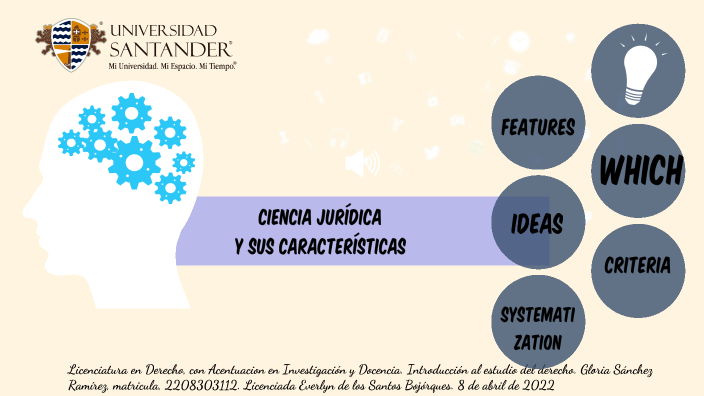 Ciencia jurídica y sus características by gloria ramirez