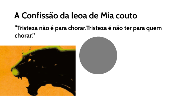 A confissão da leoa de mia couto by Alexandre Neves on Prezi