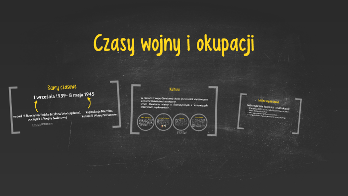 Sprawdzian Z Historii W Czasach Wojny I Okupacji prezi.com