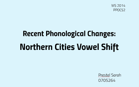 Northern Cities Vowel Shift by Sarah P